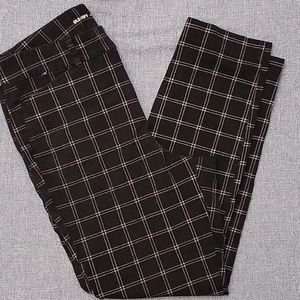 Old Navy Pixie Pant Ankle Length Black Checked